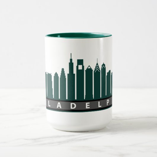Tasse 2019 d'horizon de Philly en vert (Centre)