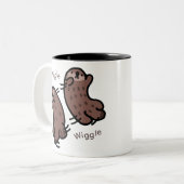 TASSE 2 COULEURS おむりラッコ (Devant gauche)