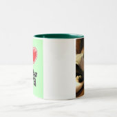 TASSE 2 COULEURS ブチ マグ 緑 ◎ (Centre)