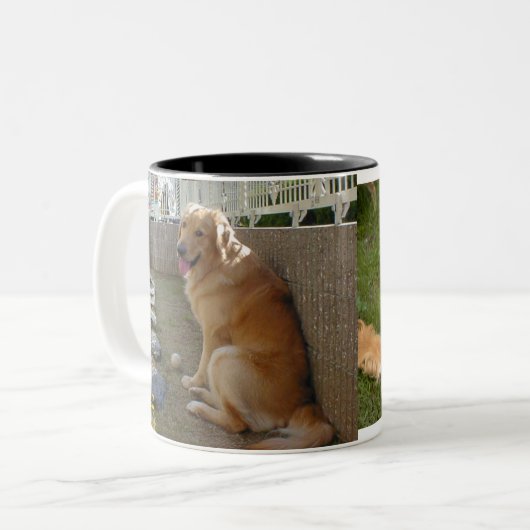 TASSE 2 COULEURS 笑顔のゴールデンレトリーバー (Devant gauche)