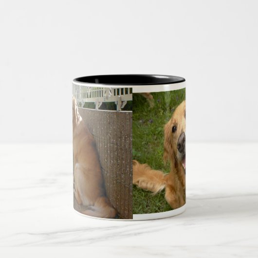 TASSE 2 COULEURS 笑顔のゴールデンレトリーバー (Centre)