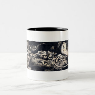 Tasse 2 Couleurs 雲 龍 図, 曾 我 白 Dragon avec Cloud, Sumi-e