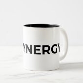 Tasse 2 Couleurs 0% Synergy Typographic Minimalist (Devant droit)