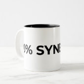 Tasse 2 Couleurs 0% Synergy Typographic Minimalist (Devant gauche)
