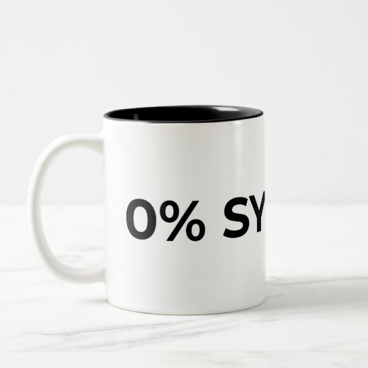 Tasse 2 Couleurs 0% Synergy Typographic Minimalist (Gauche)