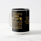 Tasse 2 Couleurs 100 Ans De Hockey À Boston (Devant gauche)