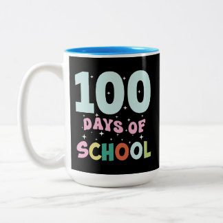 Tasse 2 Couleurs 100 Jours D'école Retour À L'école