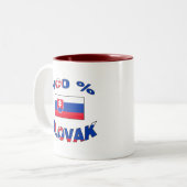 Tasse 2 Couleurs 100% slovaque (Devant gauche)