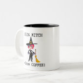Tasse 2 Couleurs 100% Sorcière Avant Café (Devant gauche)