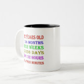 Tasse 2 Couleurs 102e étape de l'anniversaire (Devant gauche)