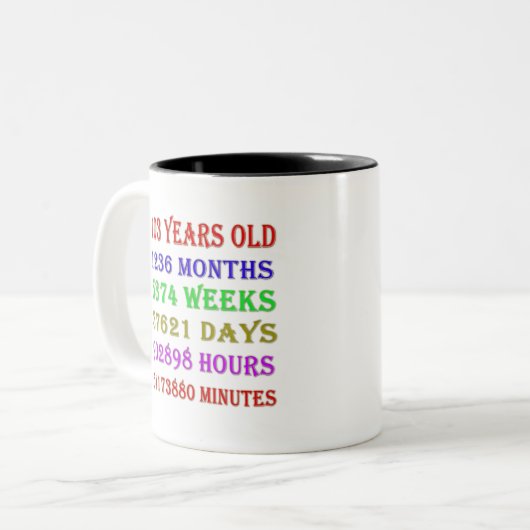 Tasse 2 Couleurs 103e anniversaire (Devant gauche)