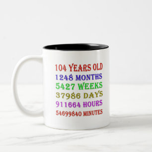 Tasse 2 Couleurs 104e anniversaire Jalons