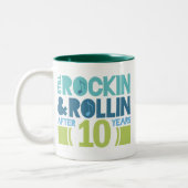 Tasse 2 Couleurs 10ème Cadeau de mariage d'anniversaire (Gauche)