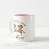 Tasse 2 Couleurs 10ème Cadeaux d'anniversaire de mariage (Devant gauche)