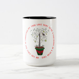 Tasse 2 Couleurs 12 jours de perdrix de Noël dans un arbre à poir