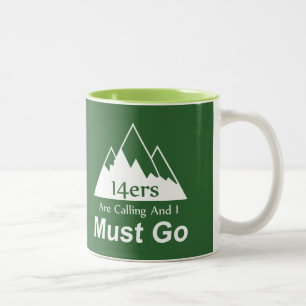 Tasse 2 Couleurs 14ers appellent et je dois aller