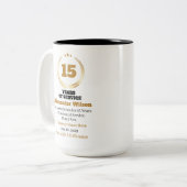 Tasse 2 Couleurs 15 Ans de Service Reconnaissance des Employés – Su (Devant gauche)