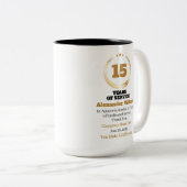 Tasse 2 Couleurs 15 Ans de Service Reconnaissance des Employés – Su (Devant droit)