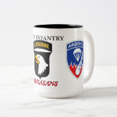 TASSE 2 COULEURS 187E RAKASANS D'INFANTERIE (Devant droit)