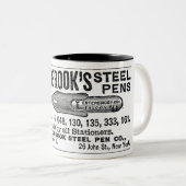 TASSE 2 COULEURS 1886 ESTERBROOK STEEL PENS PUBLICITAIRE (Devant droit)