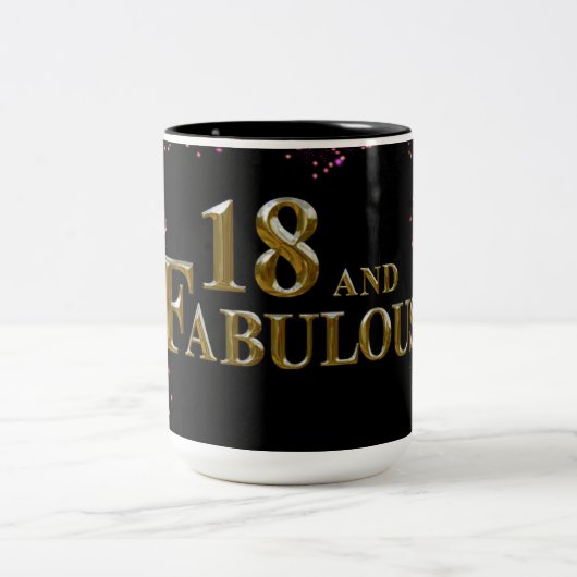 Tasse 2 Couleurs 18e anniversaire (Centre)