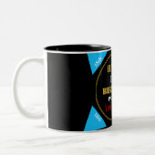 Tasse 2 Couleurs 18e anniversaire Blue Black Gold (Gauche)
