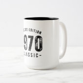Tasse 2 Couleurs 1970 Année de naissance classique (Devant droit)
