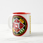 Tasse 2 Couleurs 19ème Combat Engr. Bataillon, Assn. du Vietnam (Devant gauche)
