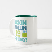 Tasse 2 Couleurs 19ème Idées de cadeau d'anniversaire (Devant gauche)