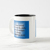 Tasse 2 Couleurs 1 Corinthiens 16:13 (Devant gauche)