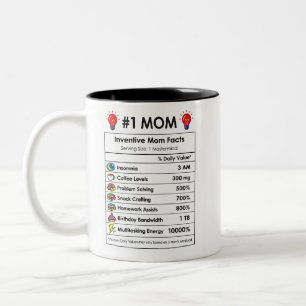 Tasse 2 Couleurs #1 MAMAN – Conception d'étiquette drôle de faits i