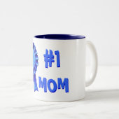 Tasse 2 Couleurs #1 Maman Musique au ruban bleu (Devant droit)