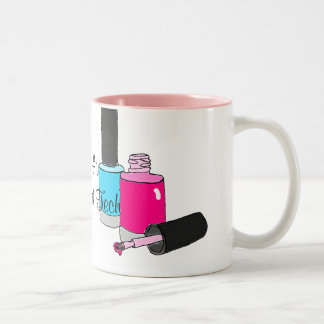 Tasse 2 Couleurs #1 manucure de technicien de clou du numéro un