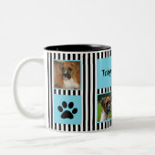 Tasse 2 Couleurs #1 Photos de Dog Dad Grève noire et blanche (Gauche)