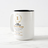 Tasse 2 Couleurs 1 Year of Service Employee Appreciation – Custom (Devant gauche)