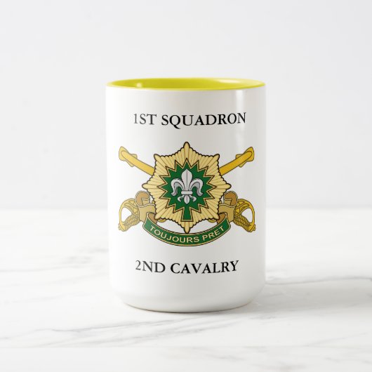 TASSE 2 COULEURS 1ÈRE CAVALRINE SQUADRON 2E  (Centre)