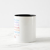Tasse 2 Couleurs 1Jean4:7 Verset biblique (Centre)