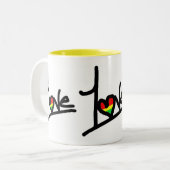 Tasse 2 Couleurs 1Love (Devant gauche)