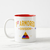 Tasse 2 Couleurs 1re division blindée " Vieux côtés " (Gauche)