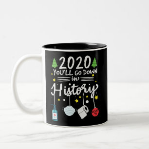 Tasse 2 Couleurs 2020 : Vers le bas dans l'histoire Papier toilet
