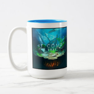 Tasse 2 Couleurs 2021 IFComp à deux tonalités, grande boîte à café