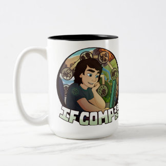 Tasse 2 Couleurs 2022 IFComp à deux tonalités, grande boîte à café