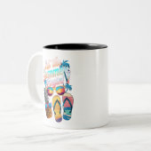 Tasse 2 Couleurs 2025 Laisser L'Été Commencer 2025 Vacances Été (Devant gauche)