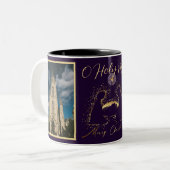 Tasse 2 Couleurs 2025 Nativity Manger Gold Holy Night Script Photo (Devant gauche)