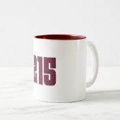 Tasse 2 Couleurs 215 Philly Area Code (Devant droit)