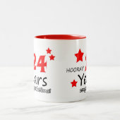 Tasse 2 Couleurs 24e anniversaire, 24 ans Mariage (Centre)