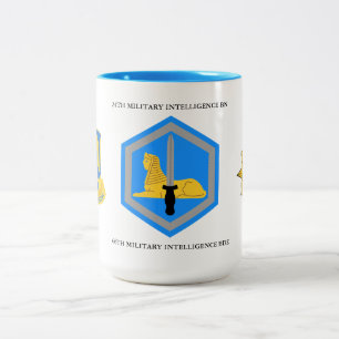 TASSE 2 COULEURS 24E BATAILLE DE RENSEIGNEMENT MILITAIRE 66E M I BD