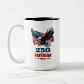 Tasse 2 Couleurs 250 Ans de Liberté Aigle Patriotique Drapeau Améri (Gauche)
