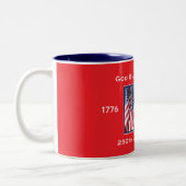 Tasse 2 Couleurs 250th Anniversary USA Patriotic God Bless America (Gauche)