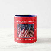 Tasse 2 Couleurs 250th Anniversary USA Patriotic God Bless America (Centre)